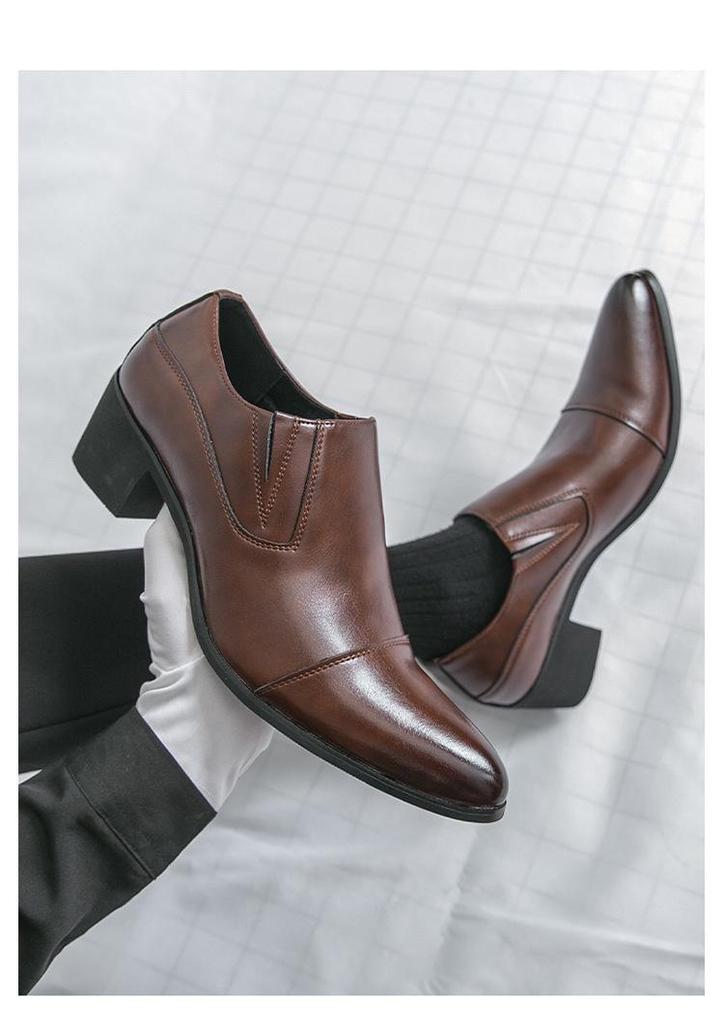 Men's Business & Casual Leather Slip-Ons: Formal & Pointed Toe Loafers for Spring/Autumn