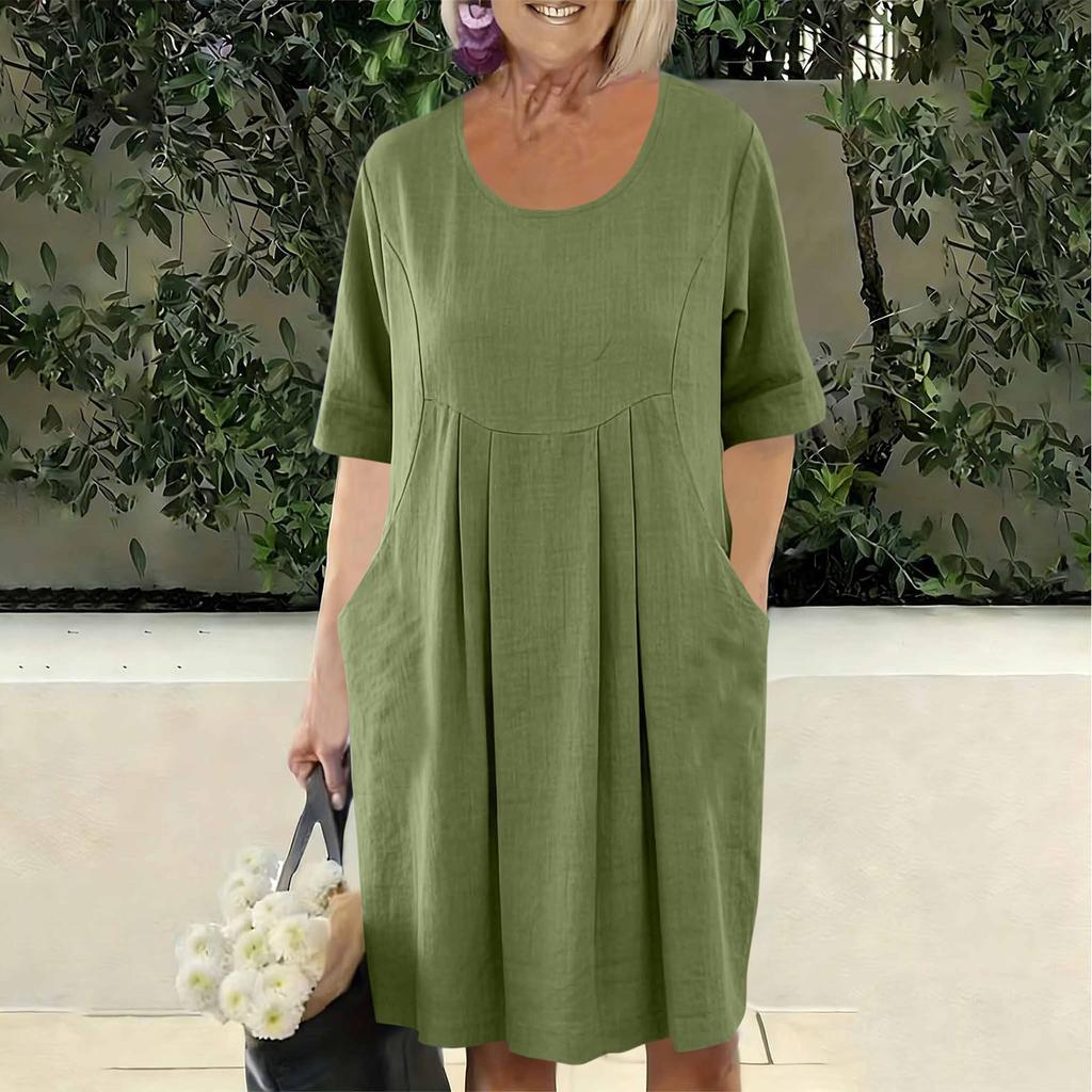 Modisches, lässiges Damenkleid in verschiedenen Farben