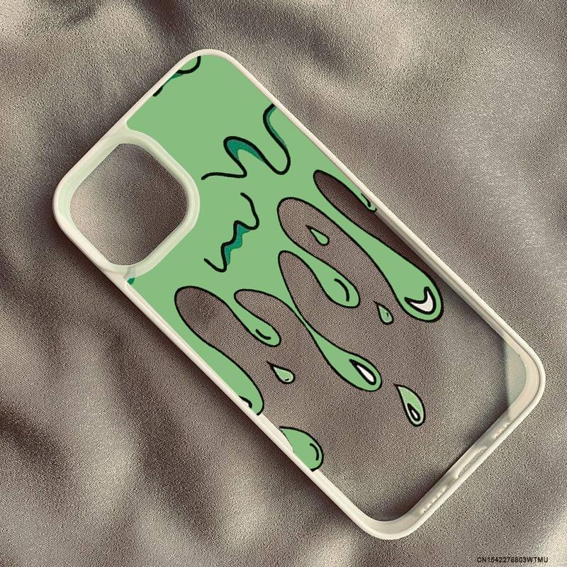 Lustige Farbe Graffiti Kunst Handyhülle Für iPhone 16 14 13 15 12 Mini 11 Pro Max XS XR 7 8Plus INS Flamme Stoßfest Klar Hartschalenabdeckung