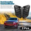 2Pcs Car Hood Air Vent Cover UV-proof Non-Fading Solid Color Universal Size Easy To Install Car Hood Vent Scoop Kit
