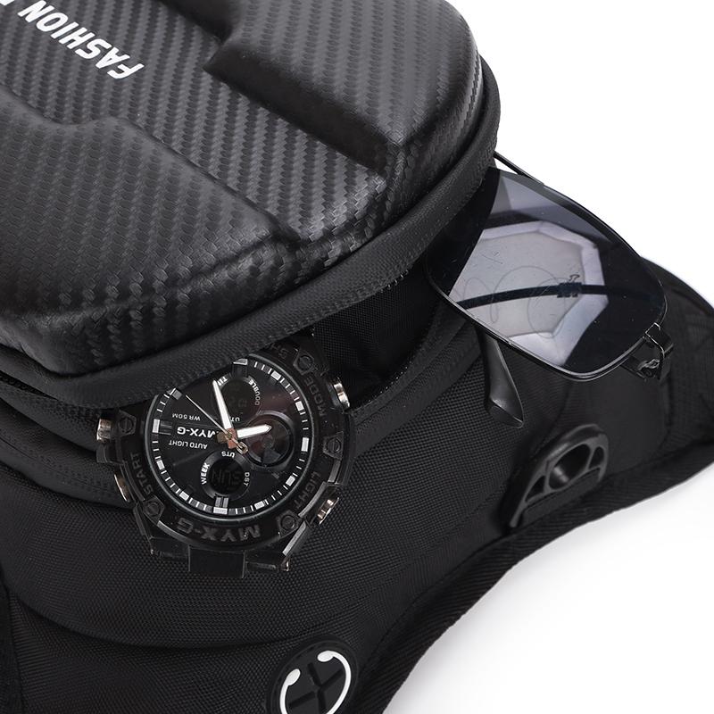 Unisex Motorcycle Leg Bag – Waterproof with Hard Base, Adjustable Strap for Biking & Outdoor Rides