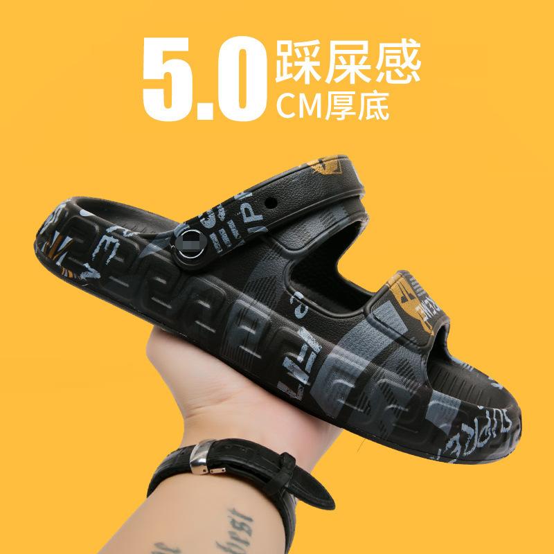 

Летняя новая модная тенденция повседневные тапочки для улицы нескользящие легкие односложные туфли на платформе два вида ношения универсальная пляжная обувь 36/37