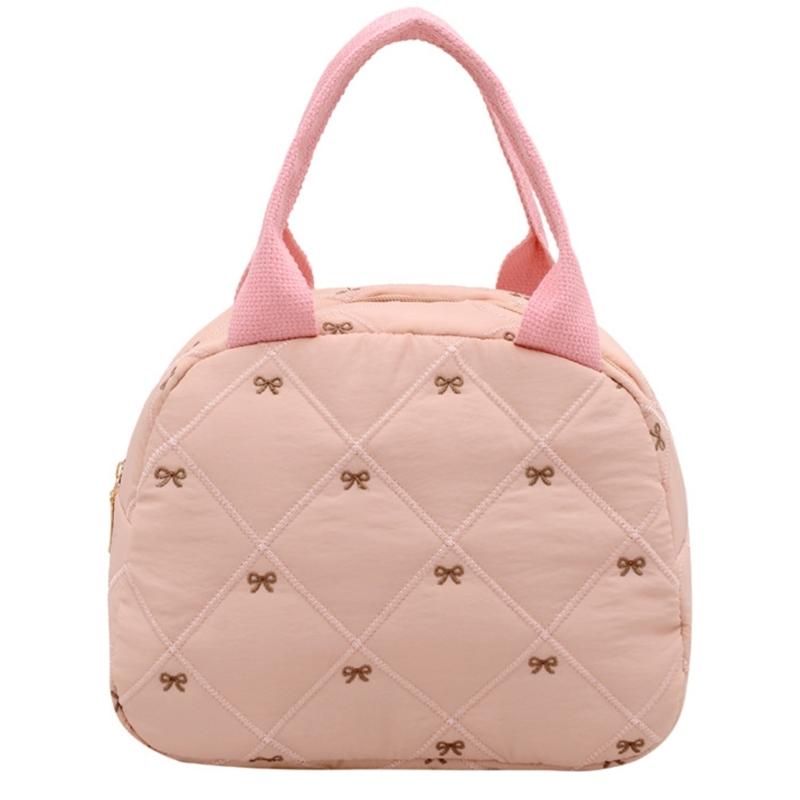 Cosmetic Bag Large Capacity Toiletry Bag Makeup Bag Skincare Storage Bag Lovely Bows Wash Bag for Women and Girls