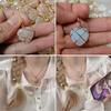 Heart Diamond Necklace For Women Girls With Natural Stone Jewelry Dainty Gift Wrapped Heart Pendant Pink Necklace Decor