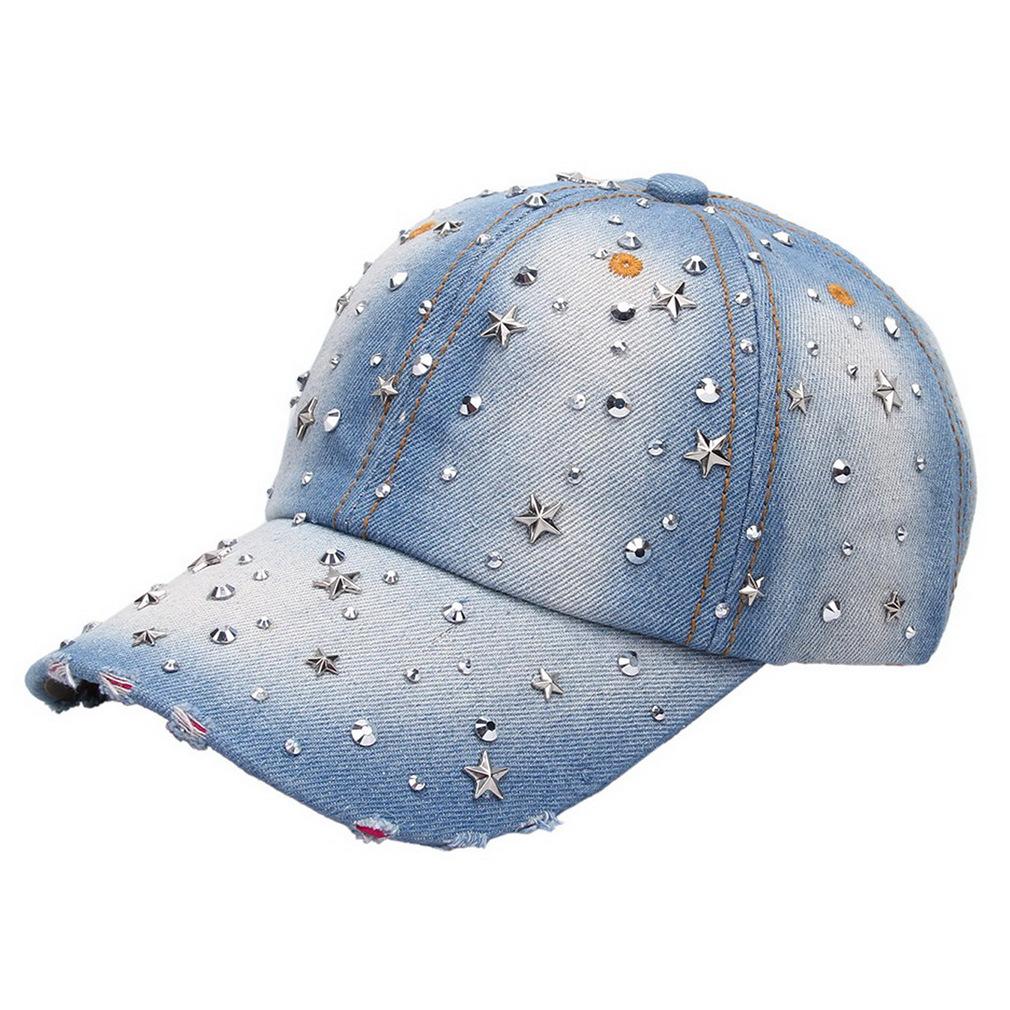 Crown Studded Rhinestone Baseball Cap