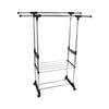 Adjustable Rolling Garment Rack Clothes Storage Drying Hanging Wardrobe Storage Organizer