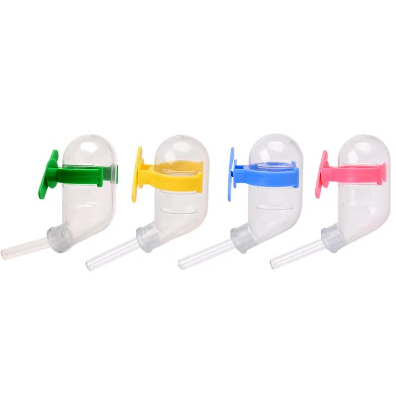 

Useful Pet Water Dispenser Clear Hamster Feeder Bottles Lightweight Durable Hamster Water Fountain Drinking Bowl розовый