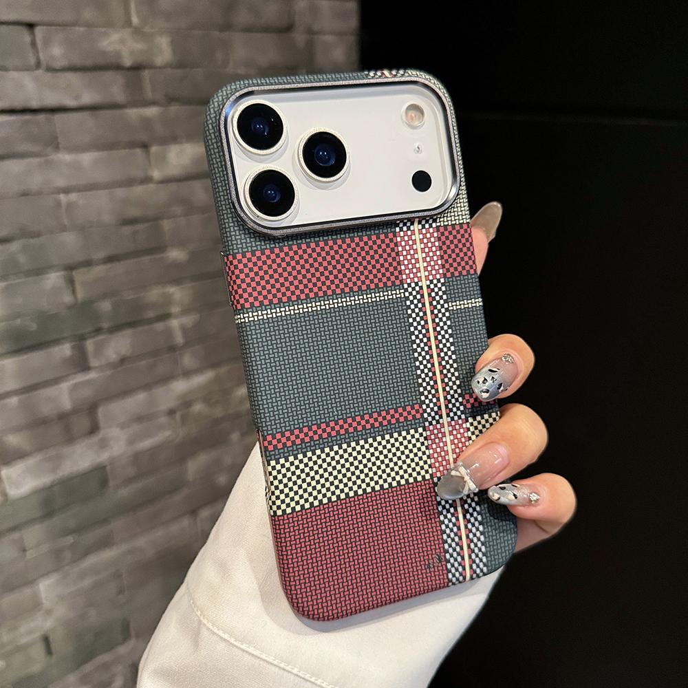 Luxury Premium Carbon Fiber Case For iPhone 17 Air 16 15 14 Pro Max Plus For Magnetic Patterned Alloy Lens Frame Protect Cover