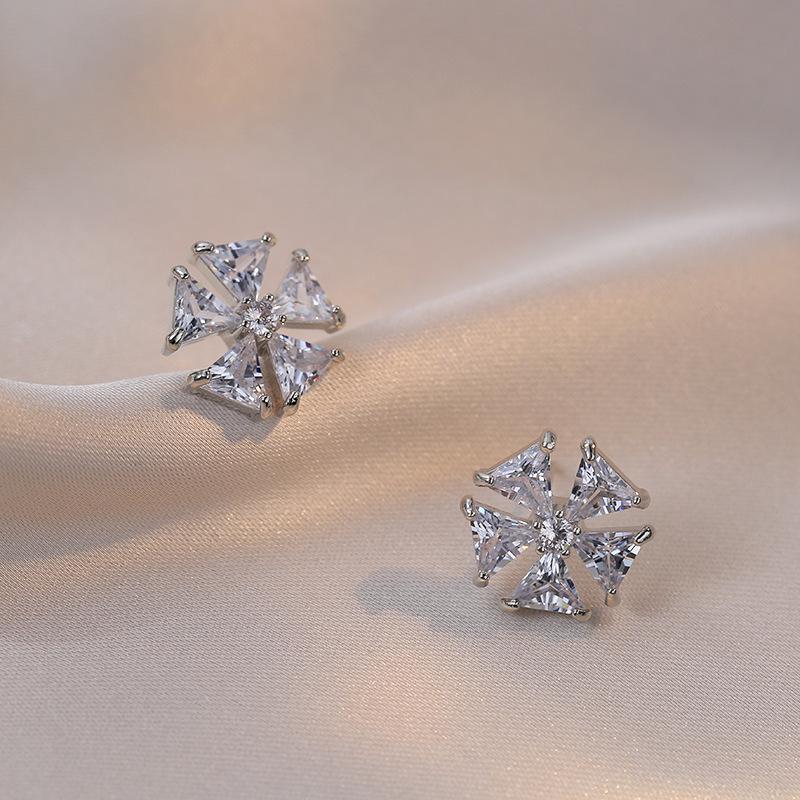 Women’s Colorful Zircon Geometric Necklace Set in Titanium Steel - Trendy Fashion Design