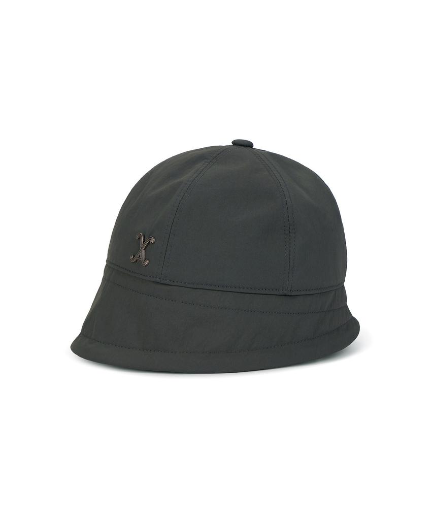 Bajal Va Curved Studded Nylon Bonnet Hat Charcoal