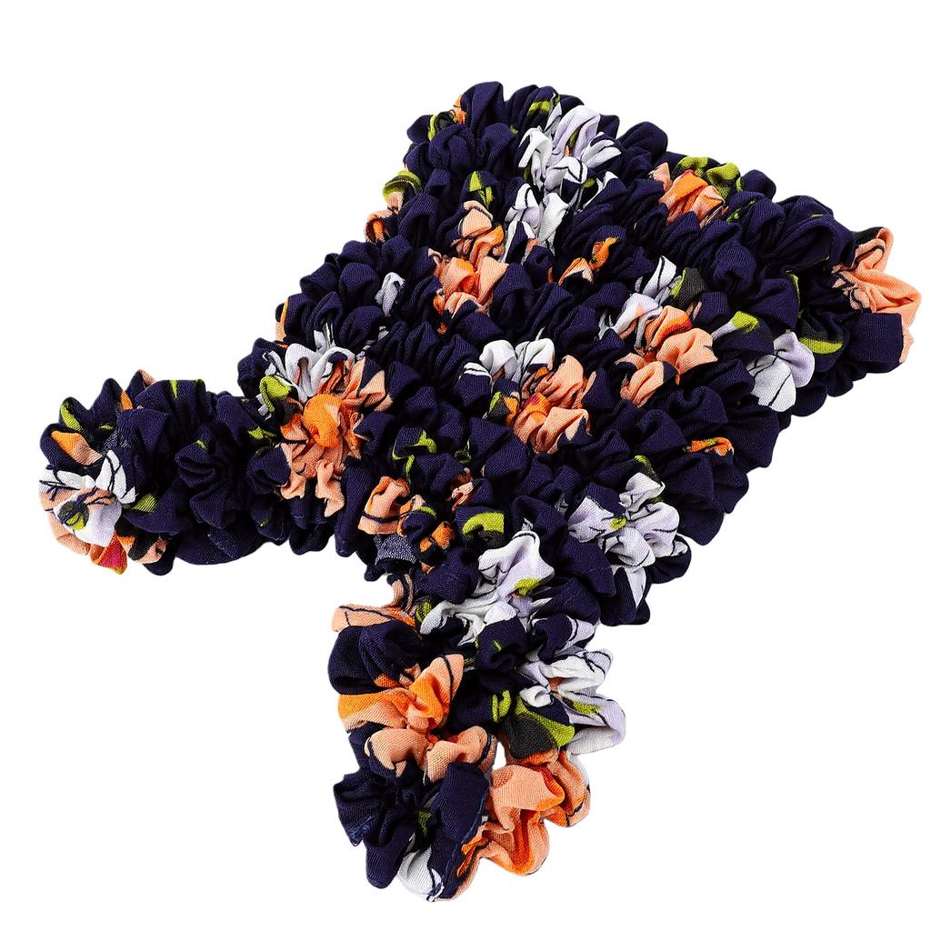 Pleated Stretch Bag Floral Design Portable Foldable Large Capacity Washable Stretchable Pleated Bag