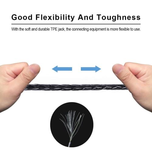 Luxferre 4.4mm Balanced XLR to 4.4mm Converter Cable, 0.1m, Single Crystal Copper, 4.4mm to XLR Cable, 4.4mm 5-Pole XLR to 4-Pin XLR Cable Extension C