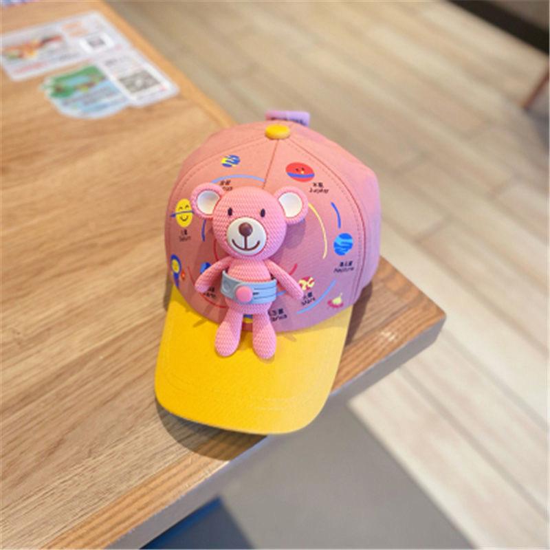 Childrens Cartoon Bear Baseball Cap With Wide Brim For Sun Protection Summer Wear