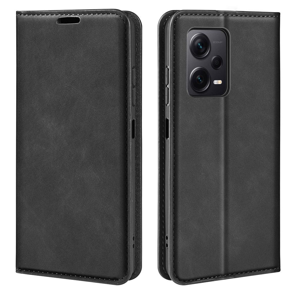 For Xiaomi Redmi Note 12 Pro+ 5G PU Leather Flip Stand Phone Cover Skin-touch Wallet Case