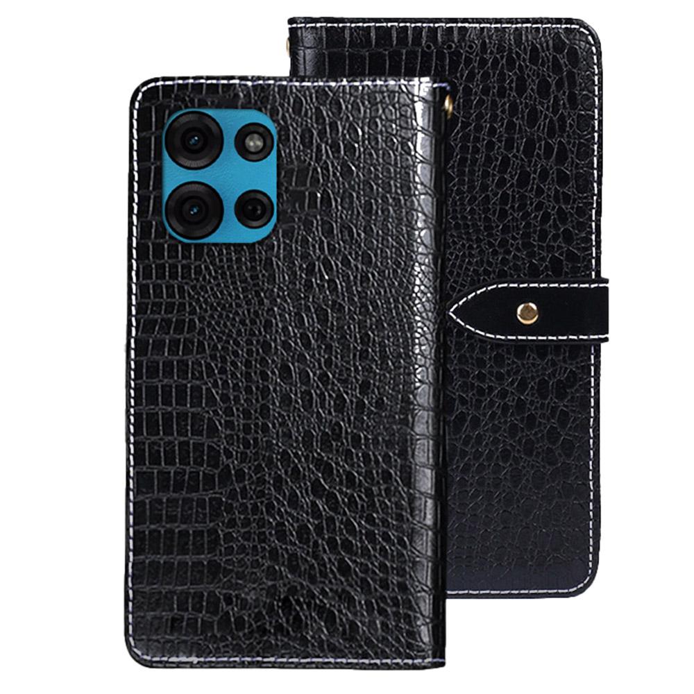 

IDEWEI For Motorola Moto G75 5G Case Crocodile Texture PU Leather Flip Phone Cover A