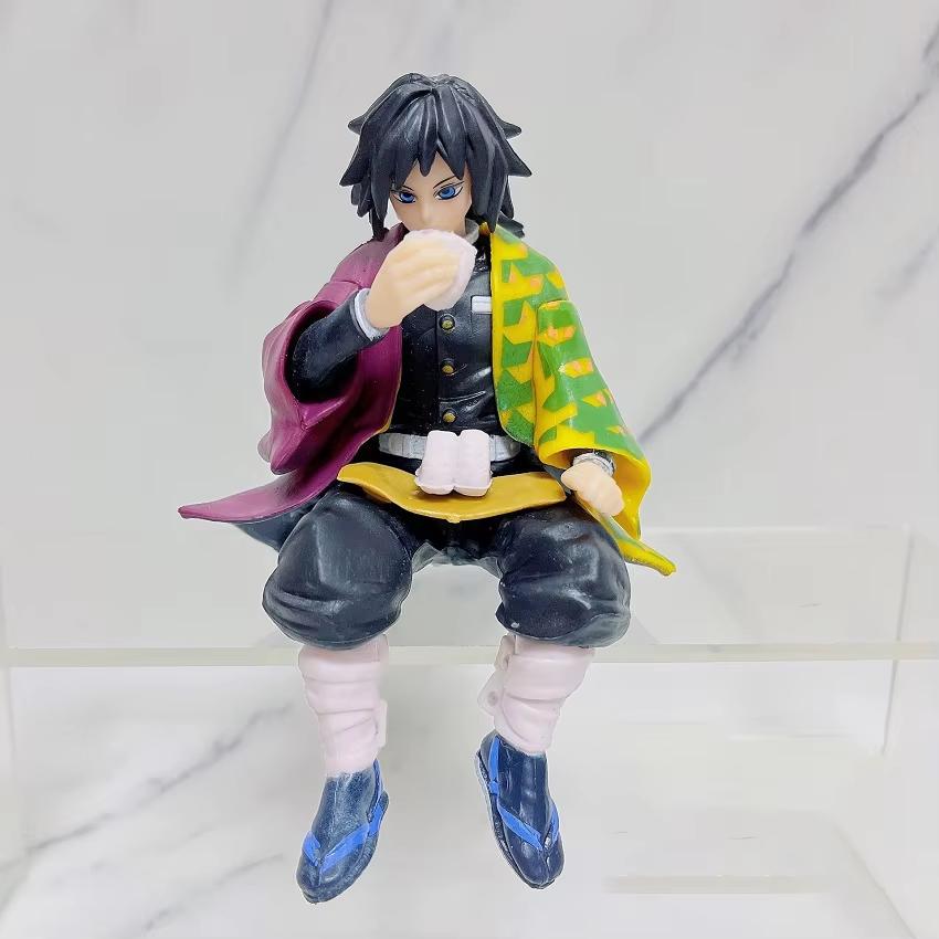 10-15cm Anime Demon Slayer Figures Kamado Tanjirou Nezuko Sitting Posture Action Model PVC Desktop Ornament Collection Toy Gifts