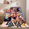 Anime One Piece Puzzle Print Blanket Warm Comfortable Flannel Cover For Bedrooms, Sofas, Beds, Chairs LXR168