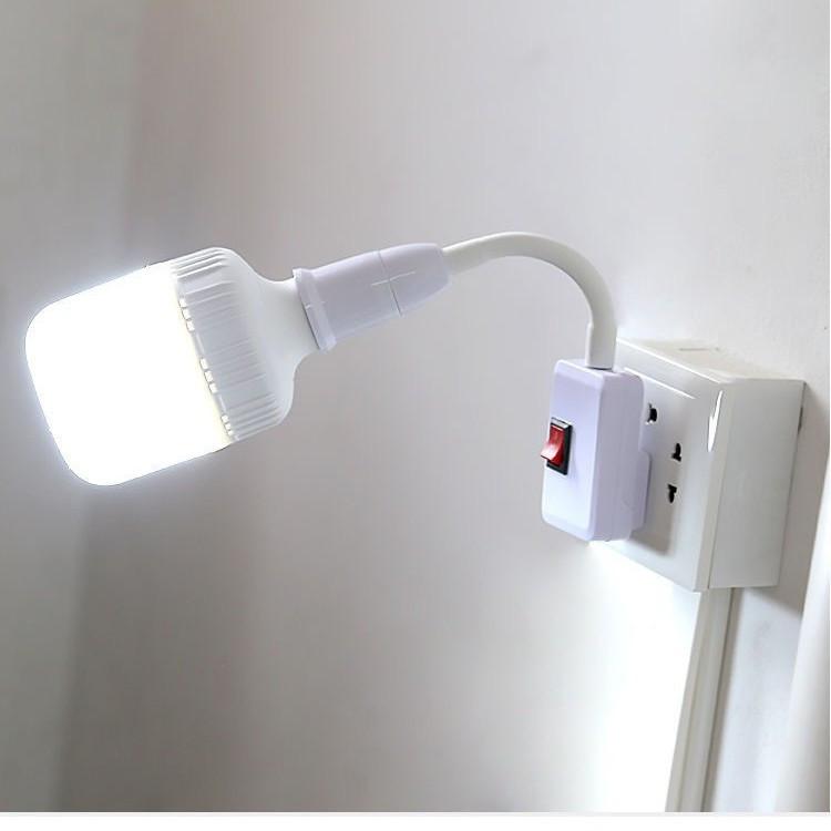 LED Screw Pattern Universal Lamp Holder, Bedside Socket With , Bedroom Ultra Bright Light Bulb, Direct Insertion Night Lamp Holder