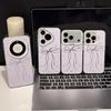 ins star bow is suitable for Apple iPhone17Promax mobile phone case IP16 color silver IMD large hole 15 sets