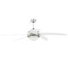 VidaXL Ornate Ceiling Fan with Light 128 Cm White 50538