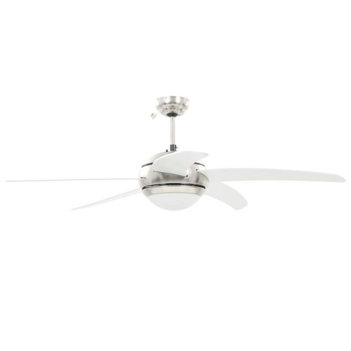 VidaXL Ventilateur de plafond orné avec lampe 128 cm Blanc 50538
