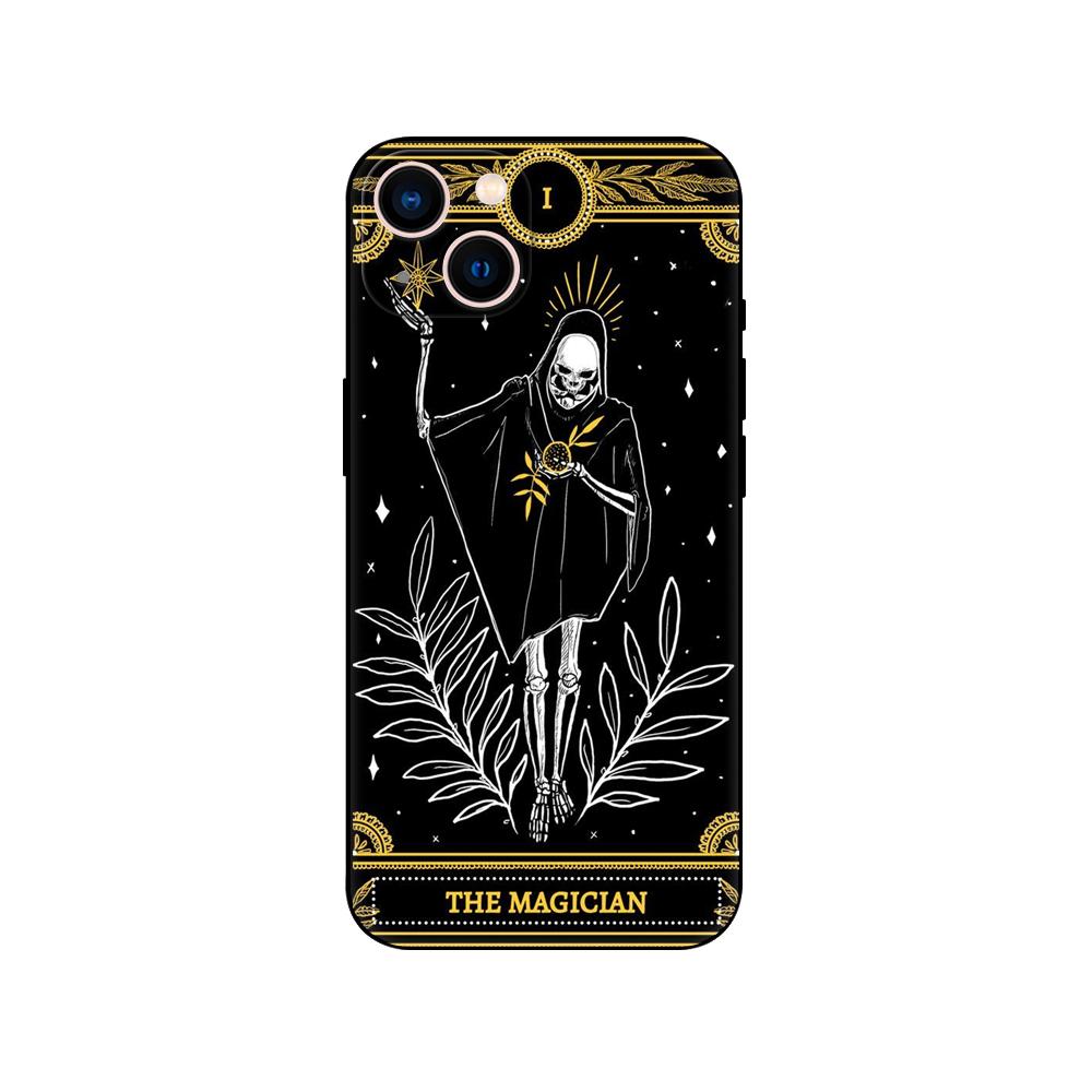 Death Tarot phone case for iphone 5 5s 2020se 6 6s 7 8 plus x 10 XR XS 11 12 13 mini pro MAX black tpu back cover