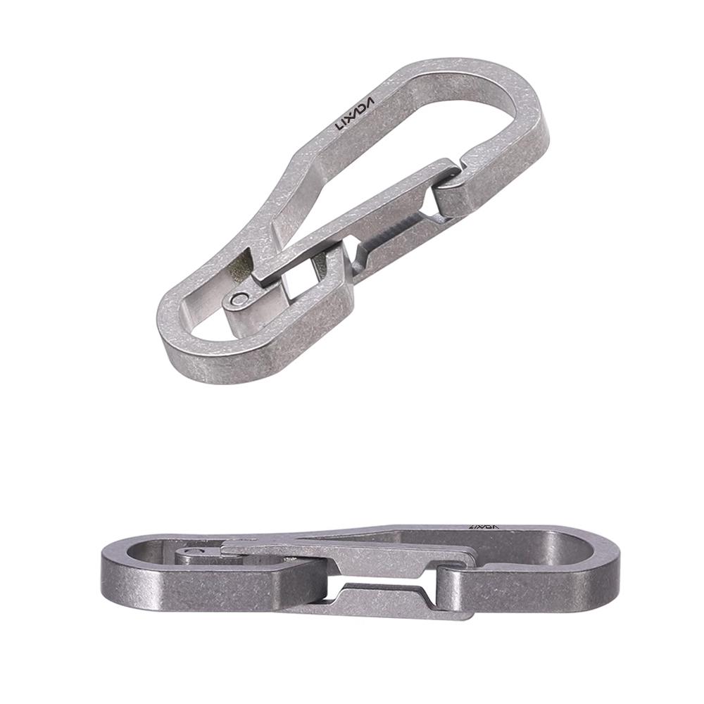 Key Carabiner Quick Release Small Outdoor Climbing Carabiner Clip for Keys Ti Alloy TC4 Load Bea  10KG 5mm Thickness Key   Carabiner