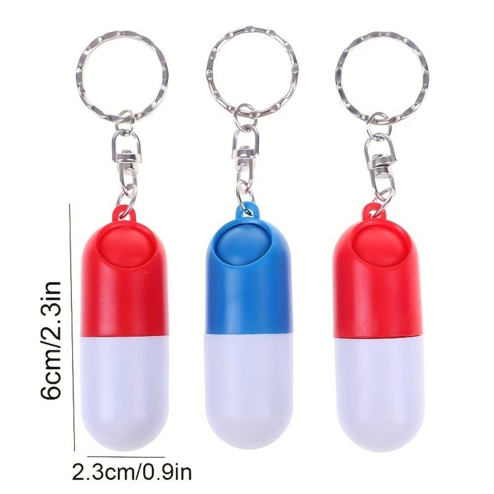 Capsule Shaped Travel Pill Box Key Chain Drug Container Keychain  Medicine Storage