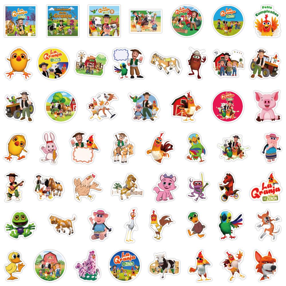 

50 Cartoon La Granja de Zenón Farm Stickers for Journals, Stationery, Water Bottles, Waterproof