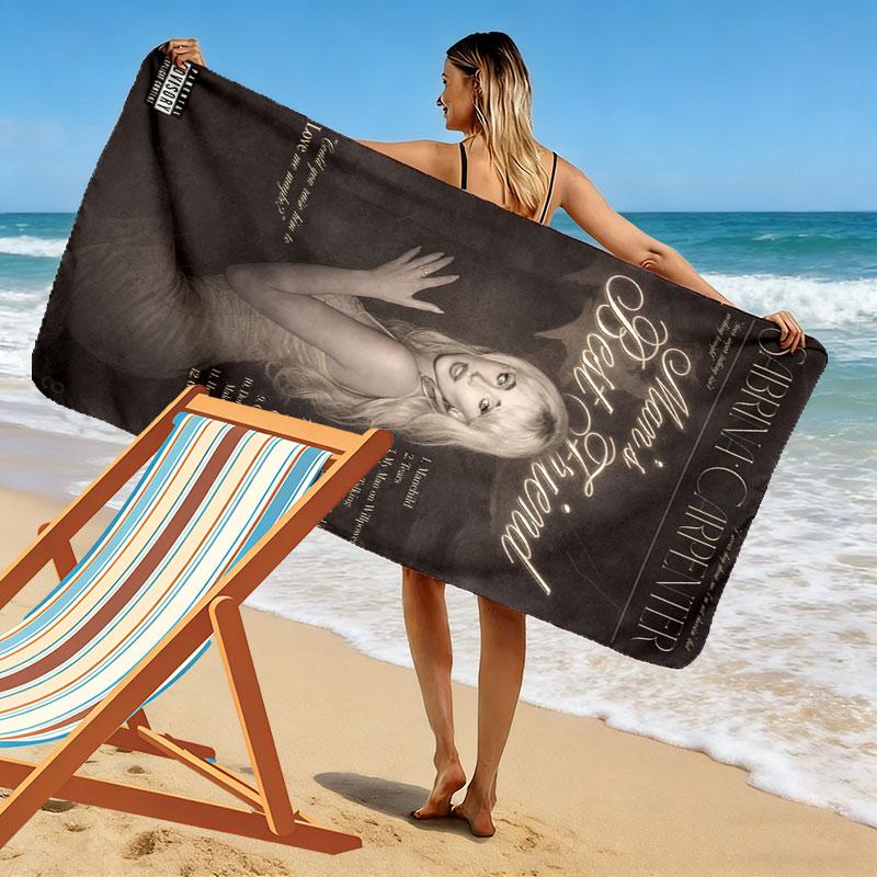 Sabrina Carpenter Magic Druck Strandtuch, Großes Weiches Schnelltrocknendes Handtuch für Strand Camping Schwimmen