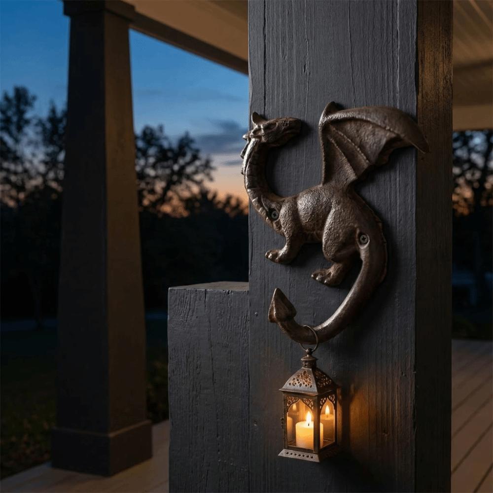 Iron Iron Dragon Tail Hook Multi-functional Easy Installation Wall Mount Key Rack Creative Space-saving Car Key Hook Rack