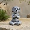 Dekorative Skulptur für Außenbereiche Tierfigur für Meditation Ornament, Harz Zen Statue, Stressabbau Sitzende Niedliche Gartengestaltung