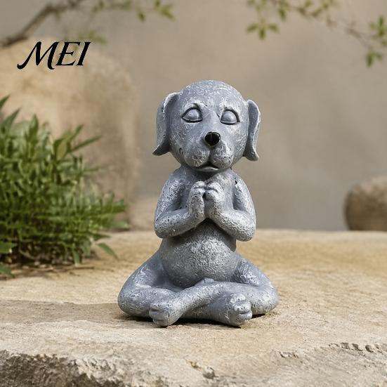 Dekorative Skulptur für Außenbereiche Tierfigur für Meditation Ornament, Harz Zen Statue, Stressabbau Sitzende Niedliche Gartengestaltung