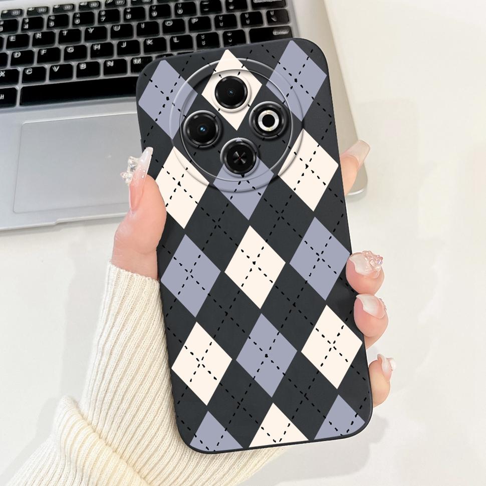 Spark30C Cover For Tecno Spark 30C 2024 Case Cute Cartoon Girl Cover Soft Silicone Phone Case For Spark 30 C Spark30 Full Bumper