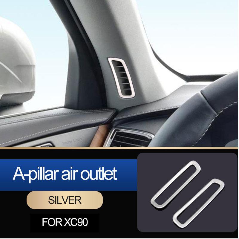 Car styling for volvo xc90 v90 A-pillar air outlet decorative frame car stickers parts car Accessories