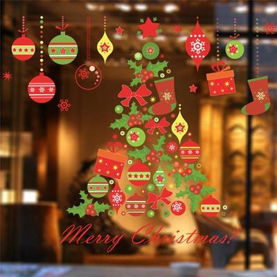 Wesołych świąt bożego narodzenia naklejki ścienne na dekoracje do salonu domu naklejki na szyby okienne DIY Xmas
