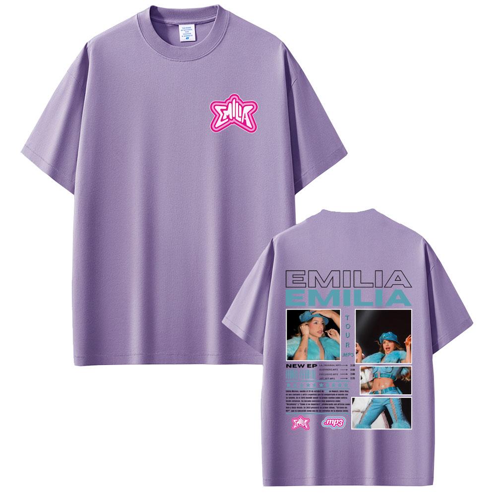 Singer Emilia Mernes MP3 Tour Graphic Tshirt Unisex Women Fashion Oversized Streetwear Summer Male Hip Hop Vintage Short Sleeve
