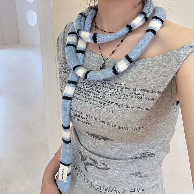American Artistic Striped Sweet & Spicy Fashionable Women's Scarf for a Stylish Autumn & Winter Look