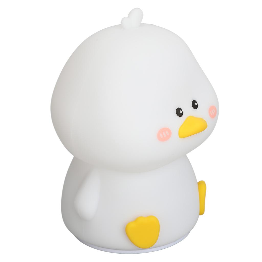 Cute Duck Night Light Soft Silicone Night Lamp Rechargeable Dimmable Bedside Lamp for Bedroom