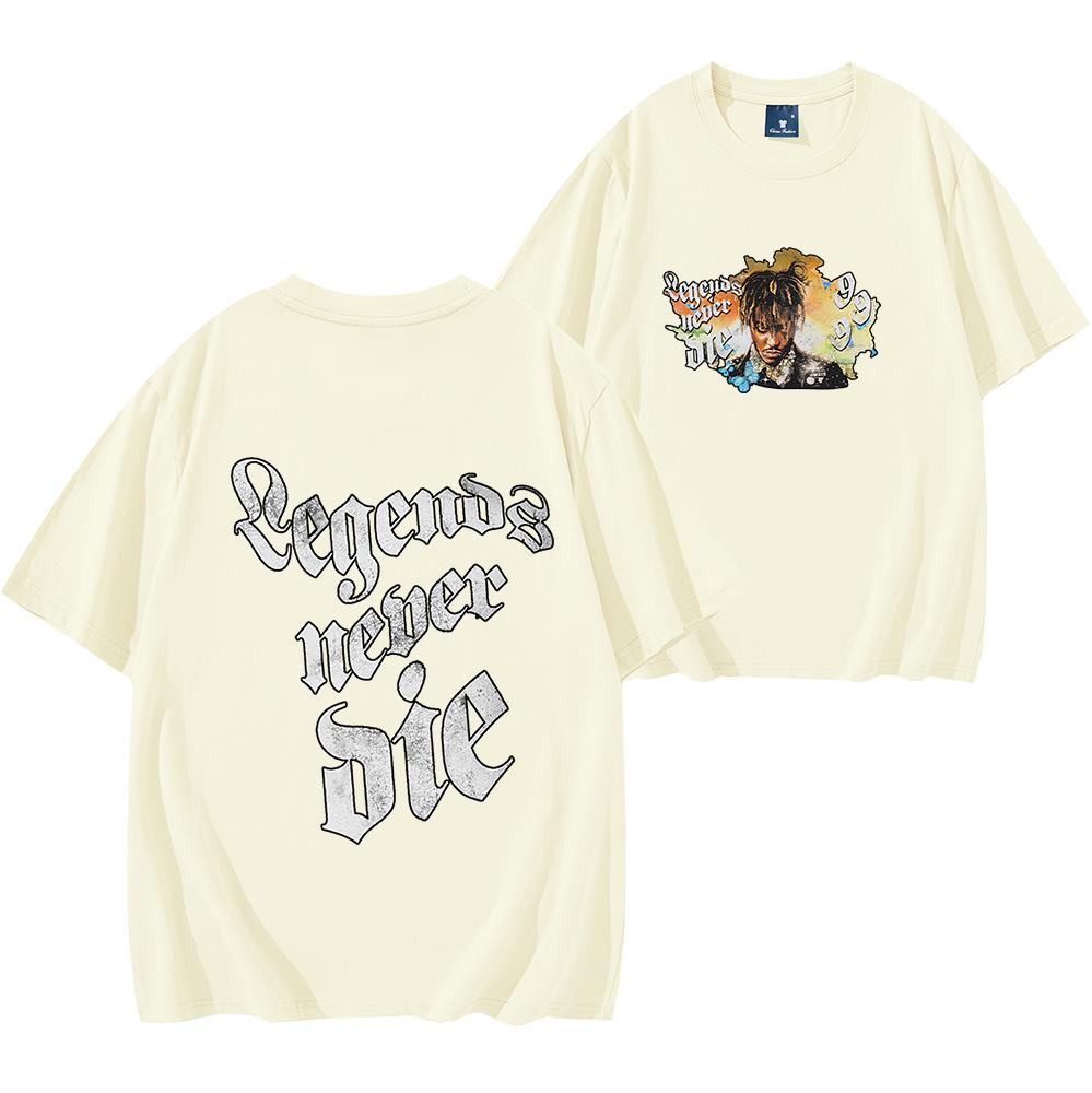 American Juice Legends Never Die T-Shirt Men and Women Fashion Hip Hop Casual Latest Summer Men and Women Fashion Streetwear
