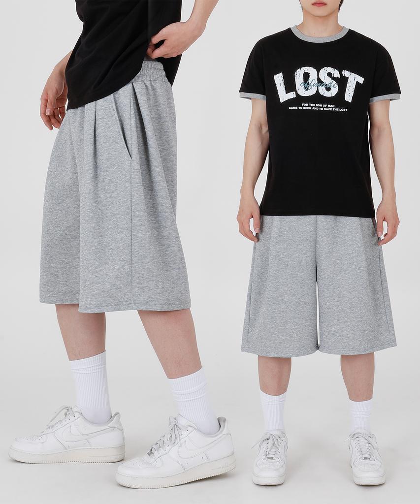 Opeumeideu [2Pack] Side Pintuck Bermuda Shorts Wide Shorts