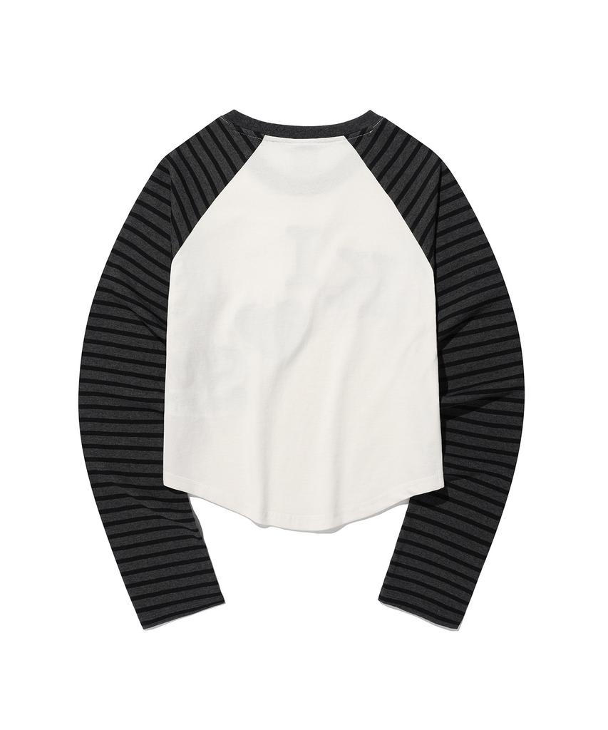 Kimseupeulesikoteunmakes Messi Kiss Raglan Long Sleeve T-Shirt Charcoal (White)