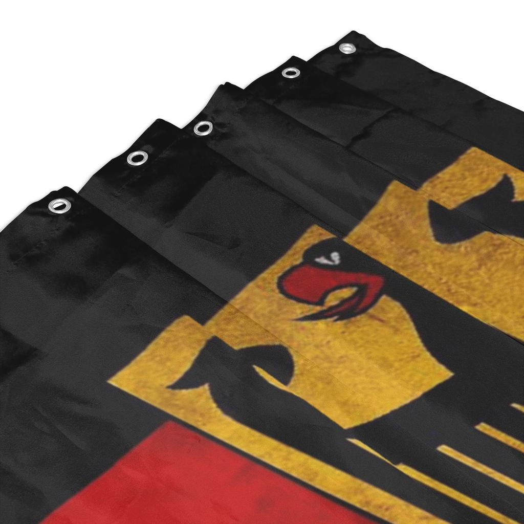 Cortina de ducha de baño de poliéster impermeable con ganchos, Imperio del Reich Dk Alemán