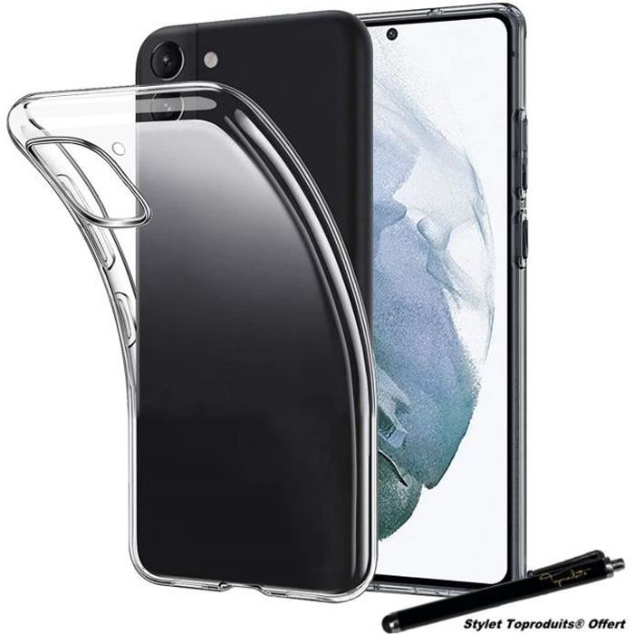 Coque souple - toproduits® - galaxy s21 - silicone gel - ultra mince - transparent