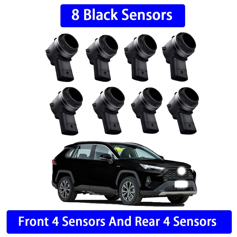 

ZhuCamX Система парковочных датчиков переднего и заднего вида, радар-детектор, зуммер для Toyota RAV4 XA50, Suzuki Across Hybrid 2019~2025 8 Black