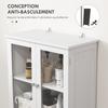 Tall Bathroom Cabinet, 4 Doors, 2 Drawers, 60 x 30 x 170 cm, White