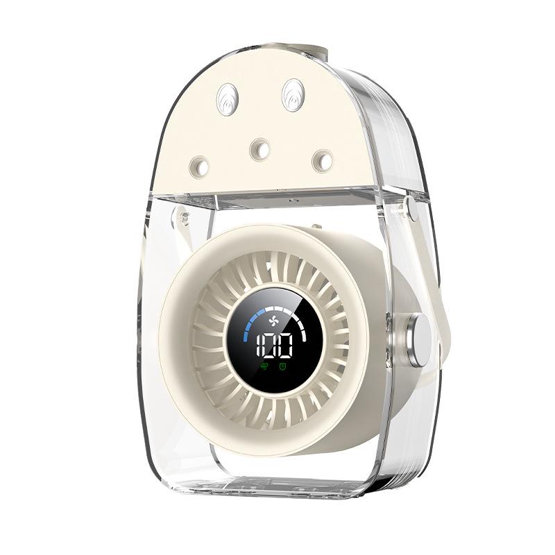 Compact Desktop Cooling Fan: Humidifying Mist Spray, Add Ice for Extra Coolness