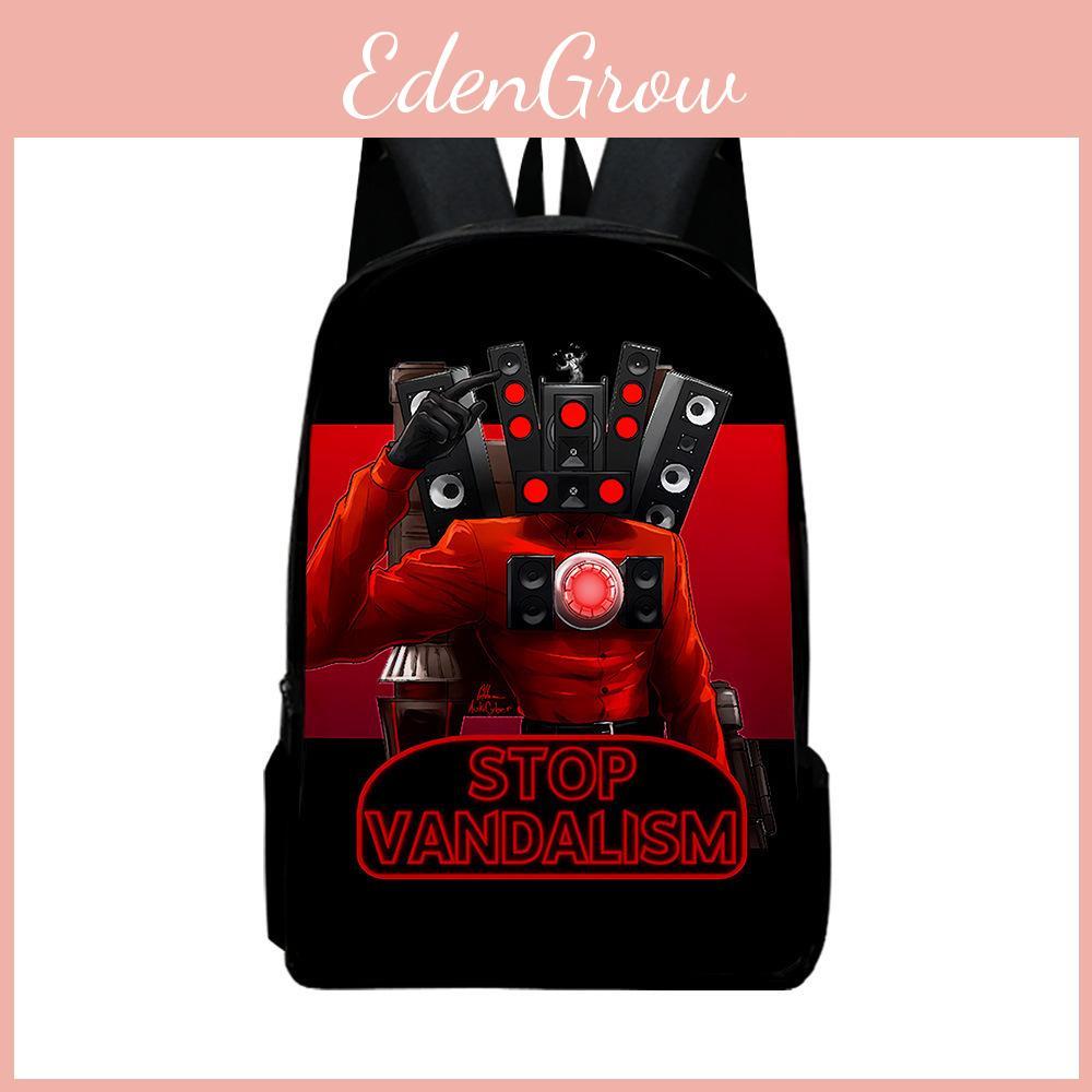 Character Toilet Skibidi School Bag With Lightweight Polyester Lining For Kids