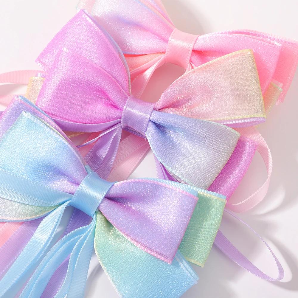 Gradient Bow Tassel Hairpins New Chinese Style Children Sweet Girls Lovely Hair Clips Women Barrettes Hairgrips Hair Accessories