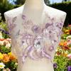 Embroidered Sequins Flower Applique Patches for Clothing Bags Handcraft Decoration Polyester Materials